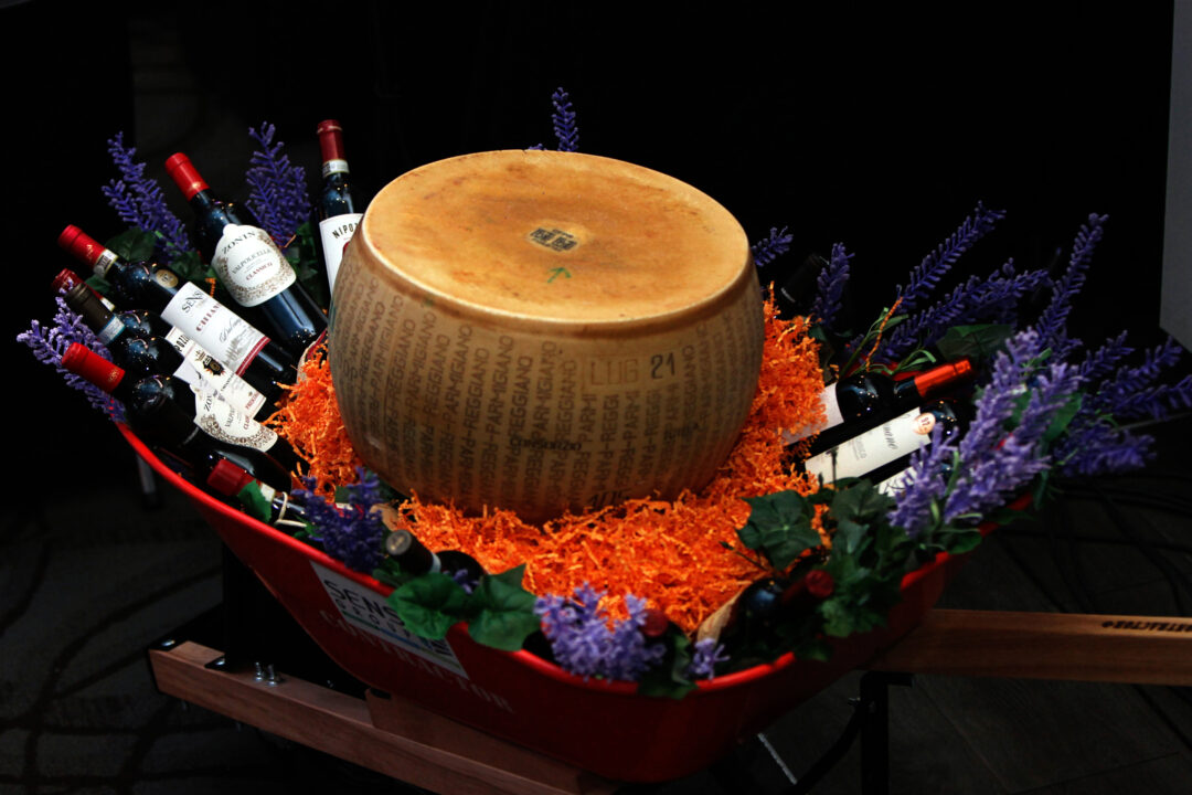 Wheel of Cheese and wine